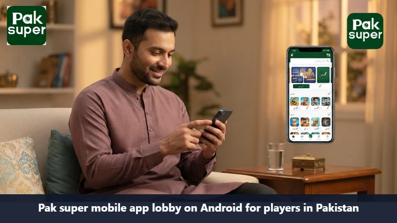 Pak super mobile app lobby on Android for players in Pakistan