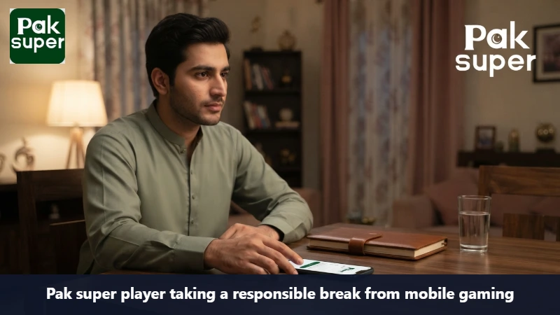 Pak super player taking a responsible break from mobile gaming
